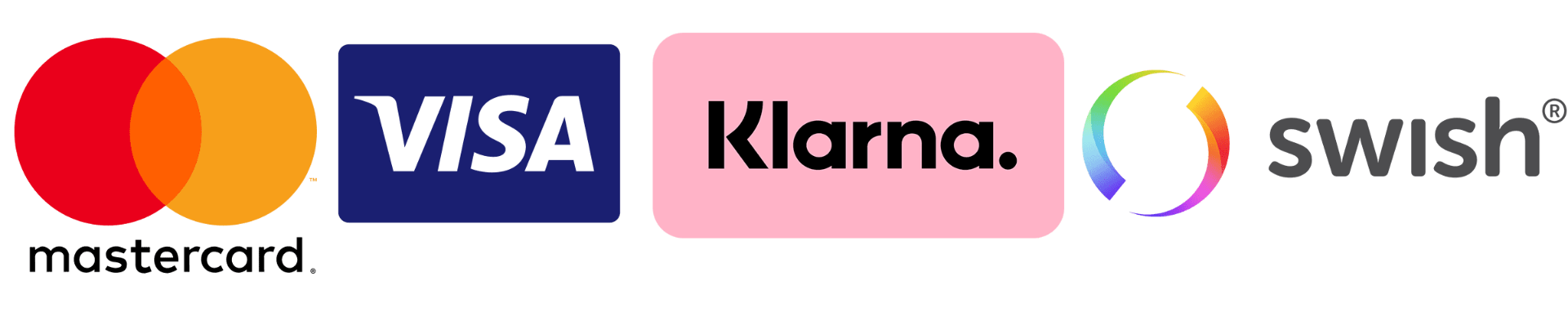 Betala med Visa, Mastercard, Klarna eller faktura
